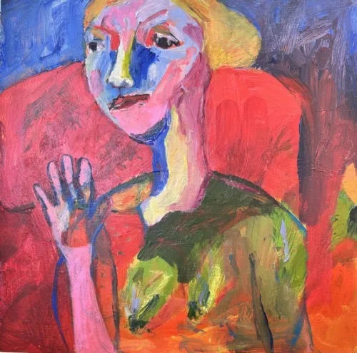 Moli Carew ‘Au Revoir’ 40 x 40 cm acrylic on panel $1,400