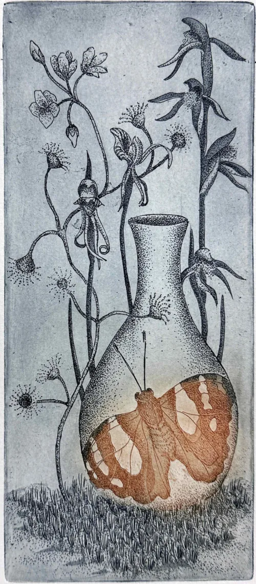 Still Life with Butterfly 23.5 x 10cm $380