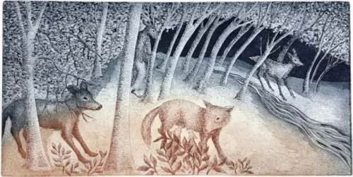 In the Land of longing etching a la poupee 20 x 40cm $600