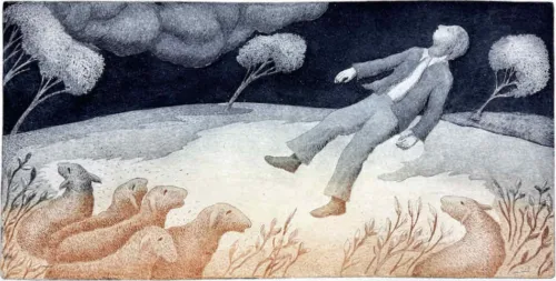 Uplifted by Winds etching a la poupee 20 x 40cm $600