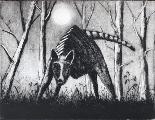 Philip Davey Thylacine $500 22x30cm Edition of 8