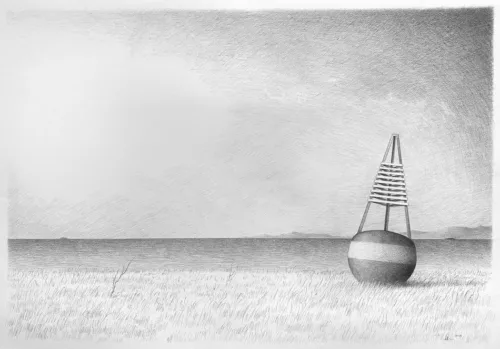 Adam Nudelman Away From the Light of the World II graphite on paper 59.5x84cm $2400