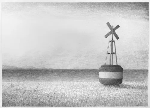 Adam Nudelman Away From the Light of the World I graphite on paper 59.5x84cm $2400