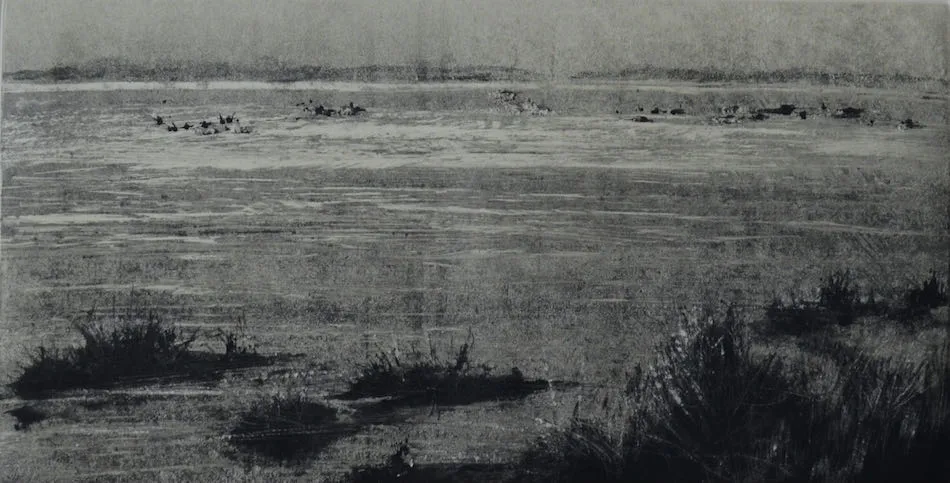 Lake George V monotype 29 x 15cm $500 uf