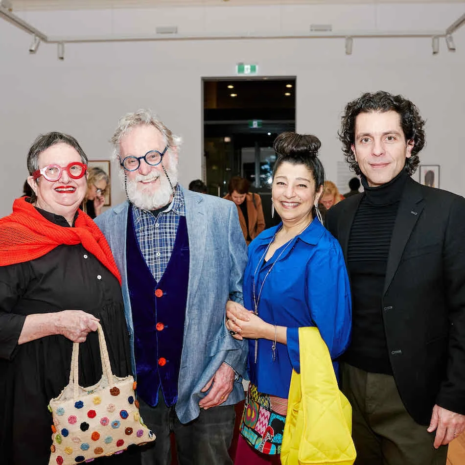 2023 Geelong Acquisitive Print Awards opening Geelong Gallery Photo Hails and Shine⁠ Edith May, Peter Ward, Soula and Theo Mantalvanos
