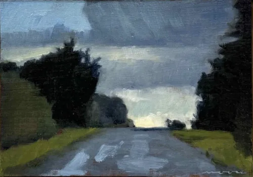 David Moore Evening Maldon 18.5 x 26cm oil on panel $1,900f