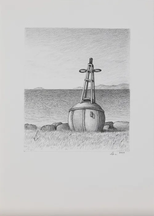 Adam Nudelman Something i never knew 16.8 x 14.3cm ink & graphite on Arches paper 2023 $990 f
