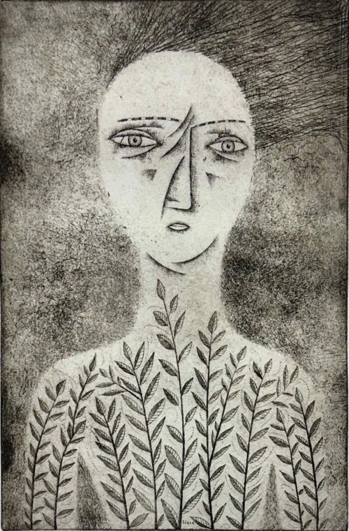Jiri Tibor Novak Gardener 2016 etching aquatint 29.7 x 20cm Edition of 5 $695 f