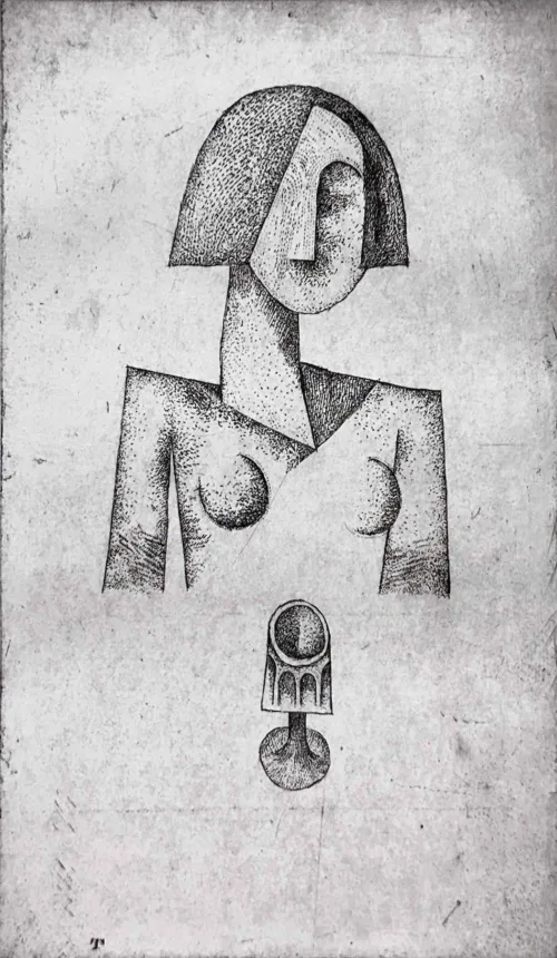 Jiri Tibor Novak Untitled Woman unnumbered first state etching 21.5 x 14.5cm image