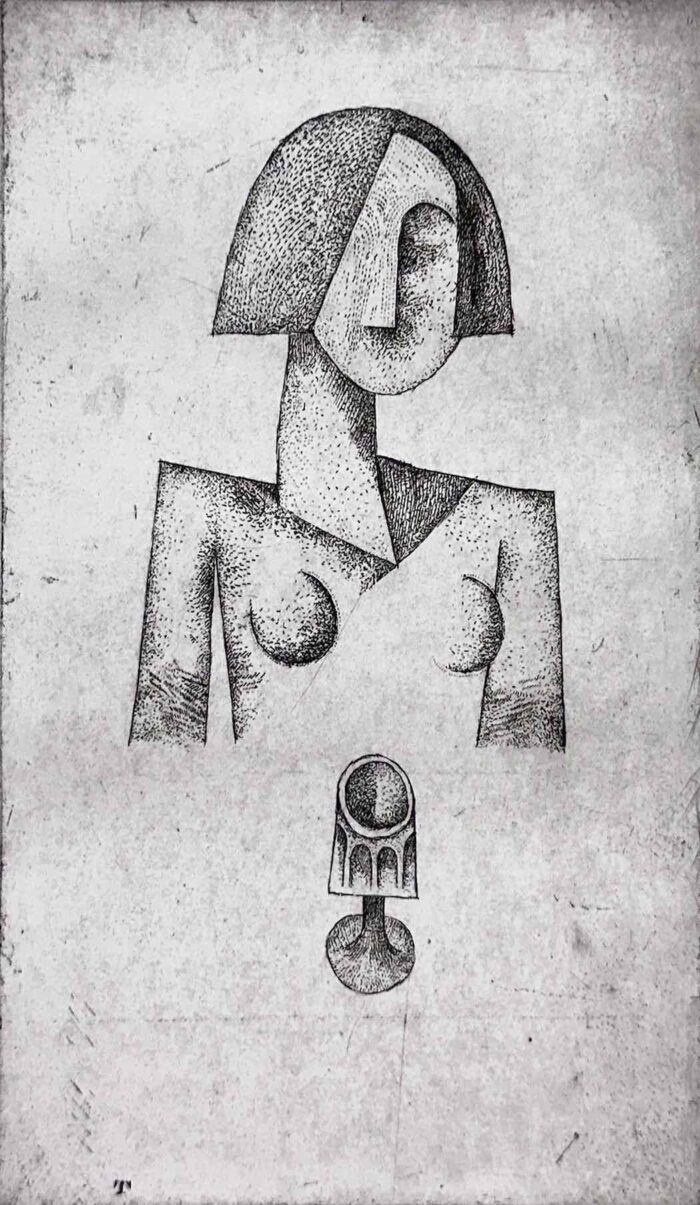 Jiri Tibor Novak Untitled Woman unnumbered first state etching 21.5 x 14.5cm image