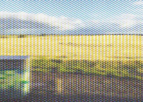 Andrew Gunnell In Passing 4 (crop circle) 2022 screen and pigment print 40x56cm