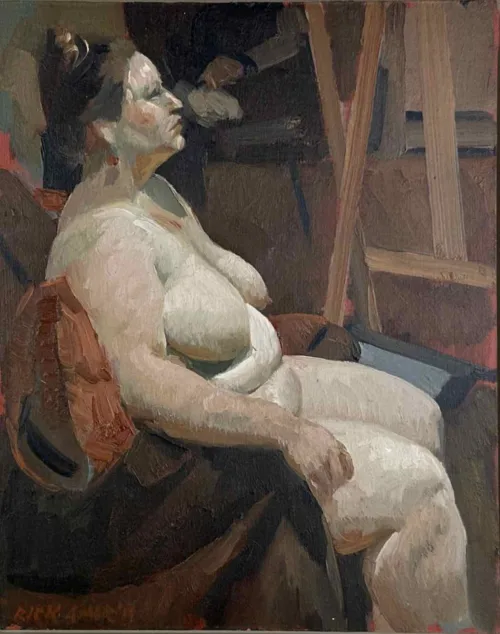 Rick Amor Alison at Monash, 2011 oil on panel 25 x 20cm $10,000 f