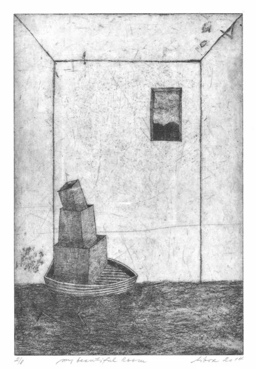 Jiri Tibor Novak My beautiful Room Etching 2/8 20 x 29.5 cm $800 f