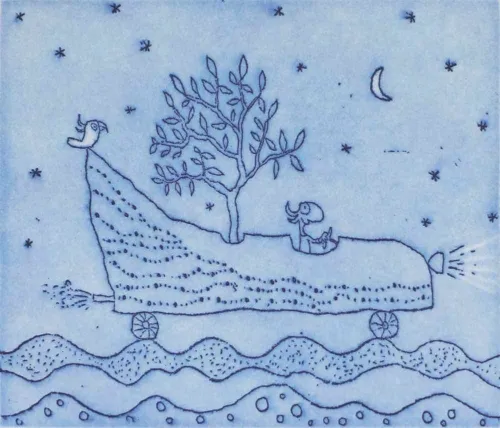 Michael Leunig The Road Home 16.6 x 19.5 cm engraving