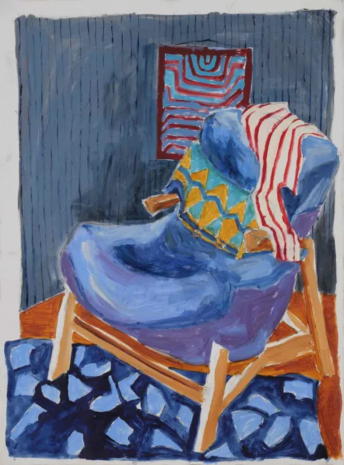 Moli CarewBlue Chair acrylic on Paper 59.5 x 42cm $1,850.jpg