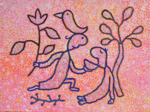 SOLD Michael Leunig Care is the Cure 2023 acrylic on linen 46 x 61 $6,000 f