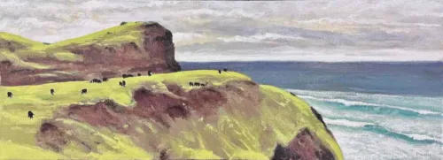 Philip Davey Flinders Cliff 25 x 71cm oil on linen $3,750 uf (1)