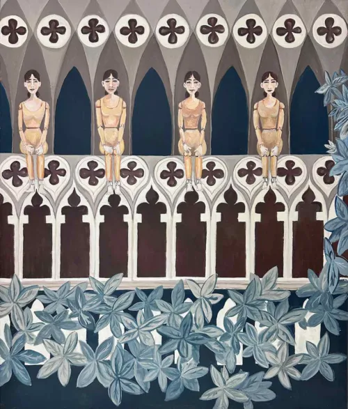 Soula Mantalvanos San Marco Dream, 2024 acrylic on linen 62 x 50cm