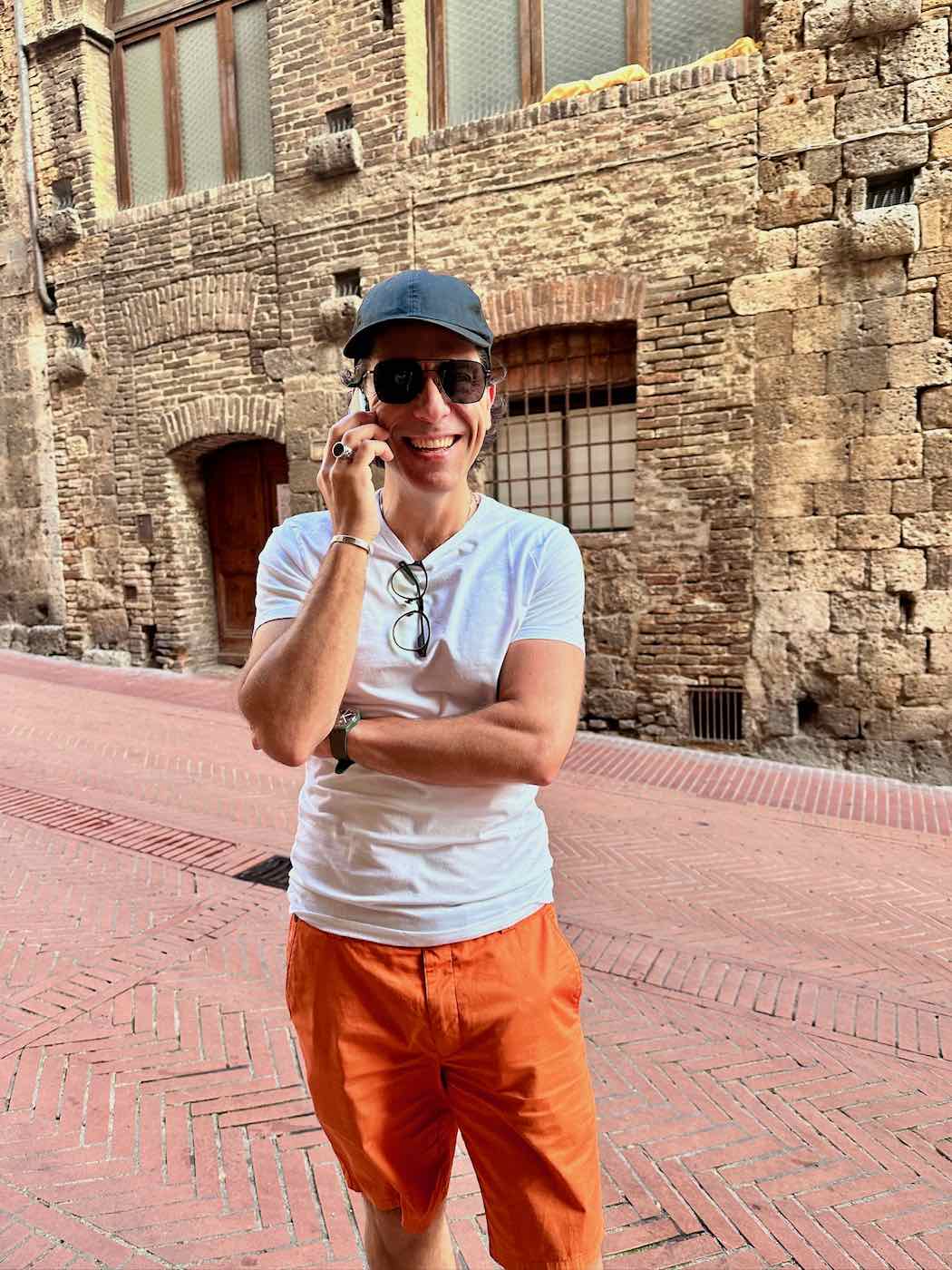 Theo chatting to QG Patrons from San Gimignano