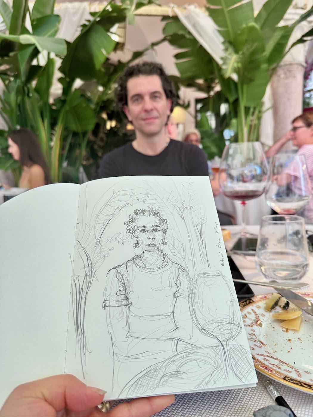 Sketching in Verona before lunch