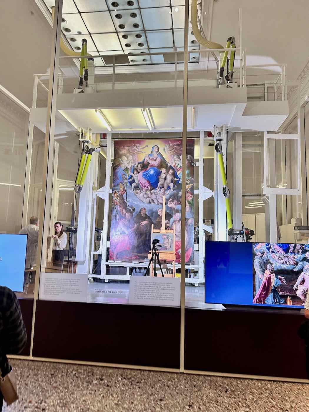 Restoration room Pinacoteca di Brera Milan