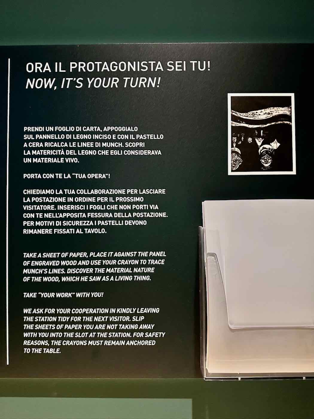 Encouraging printmaking at Munch at Palazzo Reale, Milan