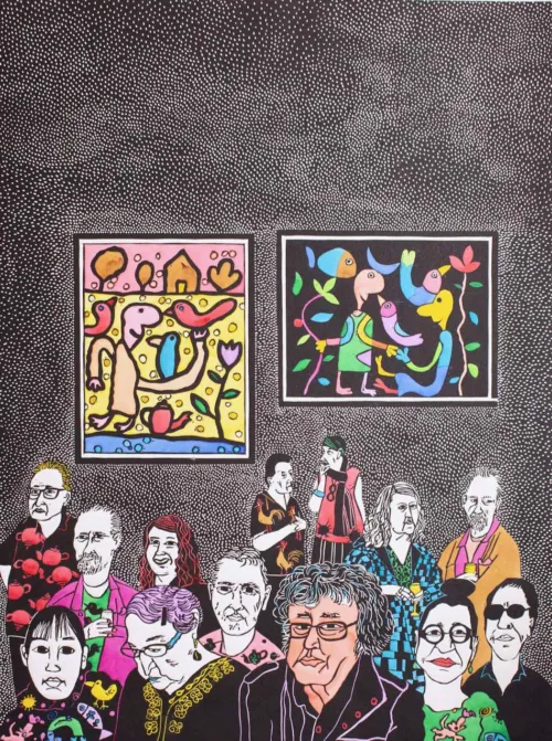Sue Poggioli Homage Michael Leunig 60 x 44cm $1,050 UF $1,400 F