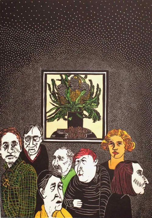 Sue Poggioli Homage Margaret Preston, Banksias 46 x 32cm $525 UF $875 F