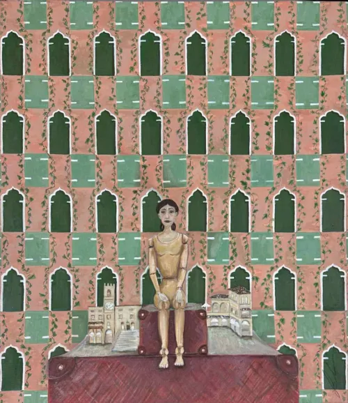 Soula Mantalvanos Lunch in Cortona 2024 oil on linen 62 x 53cm $2,950