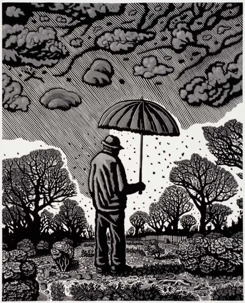 David Frazer My Garden Knows, 2023 linocut 86.5x70cm $2200 F $1750 UF