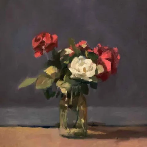 David Moore Roses 43 x 38cm oil on linen $3700 f