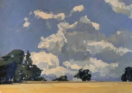 David Moore Metcalfe Summer Gouache 28x38cm $1950 f