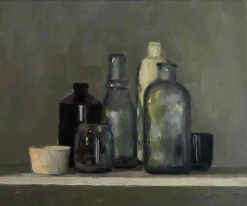 David Moore Glass Study Oil on linen 36x40cm $3400 f
