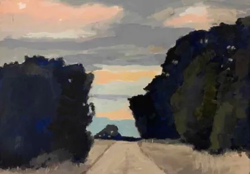 David Moore Against The Light Gouache 28x38cm $1950 f