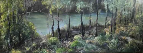 Marketa Kemp The Morning After 45 x 120cm oil on canvas $3000 f
