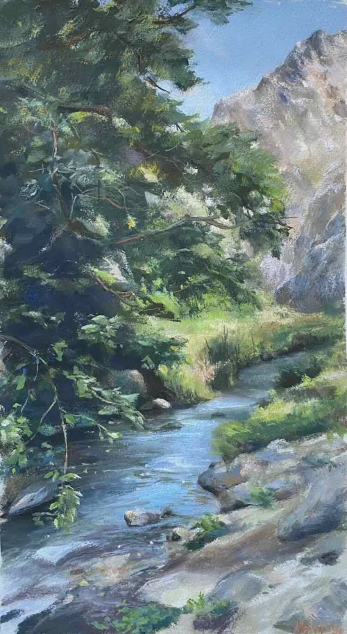 Marketa Kemp Bohemiana VI 34 x 18cm gouache $900 f