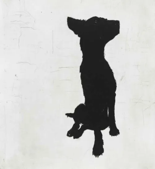 Deborah Williams Rousing a random side regard 2024 soft ground etching, aquatint and roulette intaglio 49.5 x 44.5 cm $1900 f