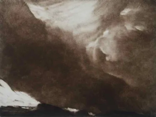 Wayne Viney Storm clouds I 2024 15x19.5 monotype $950 f