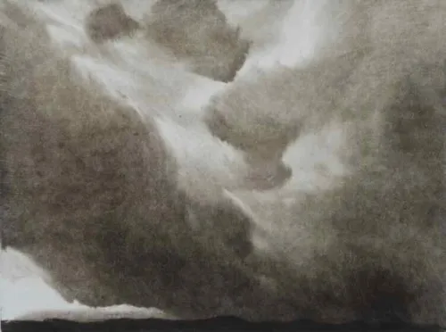 Wayne Viney Storm clouds II 2024 15x20 monotype $950 f