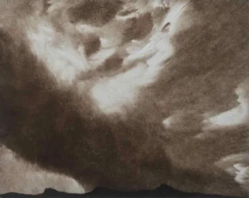 Wayne Viney Storm clouds III 2024 15x19 monotype $950 f