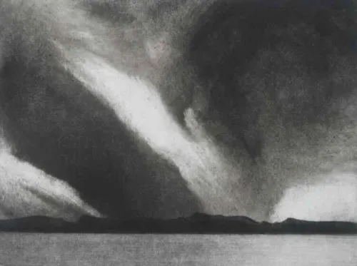 Wayne Viney Storm clouds IV 2025 15x19 monotype $950 f