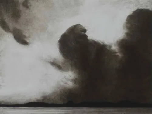 Wayne Viney Storm clouds VII 2025 15x20 monotype $950 f