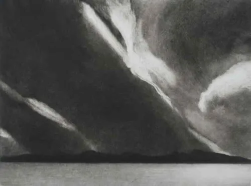 Wayne Viney Storm clouds VIII 2025 15x20 monotype $950 f