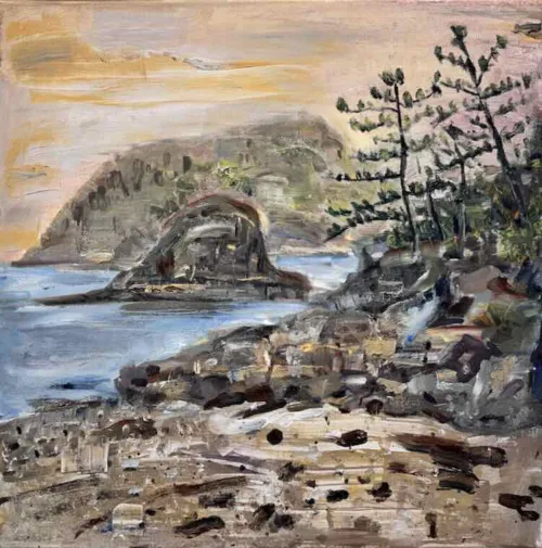 Steve Lopes Estuary, 60 x 60cm, oil on canvas $3880