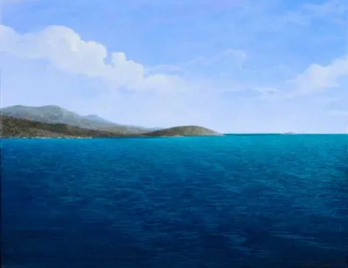 Adam Nudelman Towards Whiskey Bay No. 2, acrylic & oil on linen panel 25 x 35.5 cm $4,750