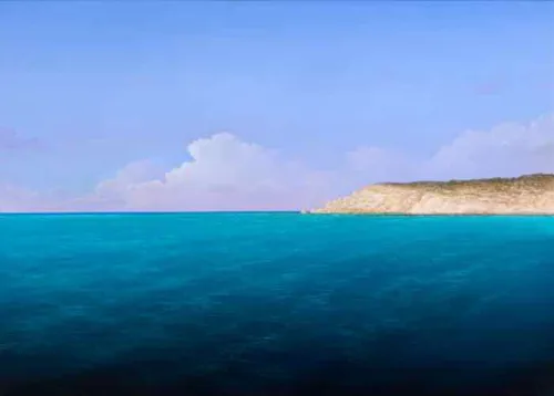 Adam Nudelman Barwon Heads Bluff No. 1, 55 x 75 cm acrylic & oil on linen 2025 $7,900