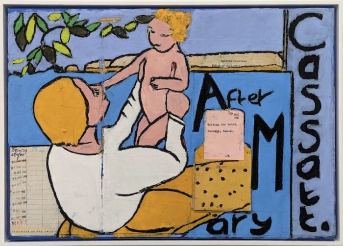Katherine Hattam After Mary Cassatt, 2025 mixed media on linen 31cm x 43cm $3,800f
