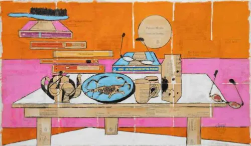 Katherine Hattam Private Myths Mixed media on paper 42 x 72cm $3,000