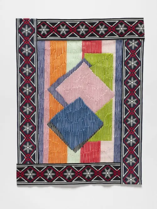 Melinda Harper Thread and brocade, 2023 40 x 30cm $3000 uf