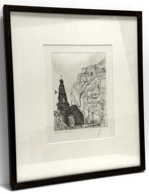 Soula Mantalvanos Carousel at Hotel de Ville etching $460 f